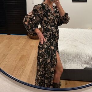Elan Floral Wrap Maxi Dress